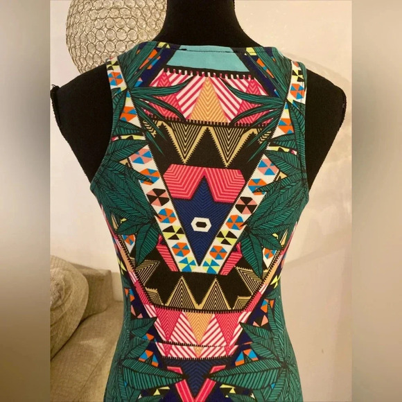 Mara Hoffman Blue and Green Geometric Sundress - Picture 4 of 5